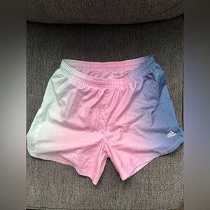 adidas Pastel Ombre Athletic Shorts in Pink and Blue